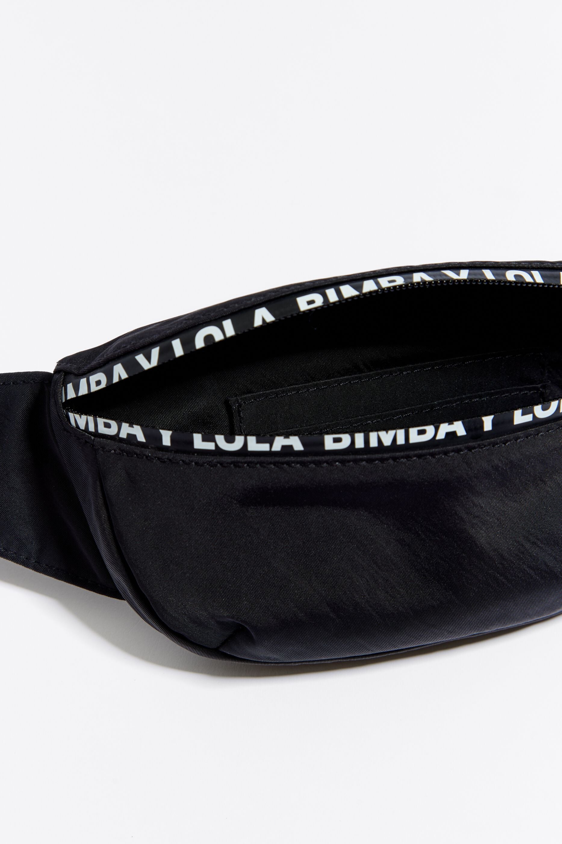 Mini black nylon bumbag