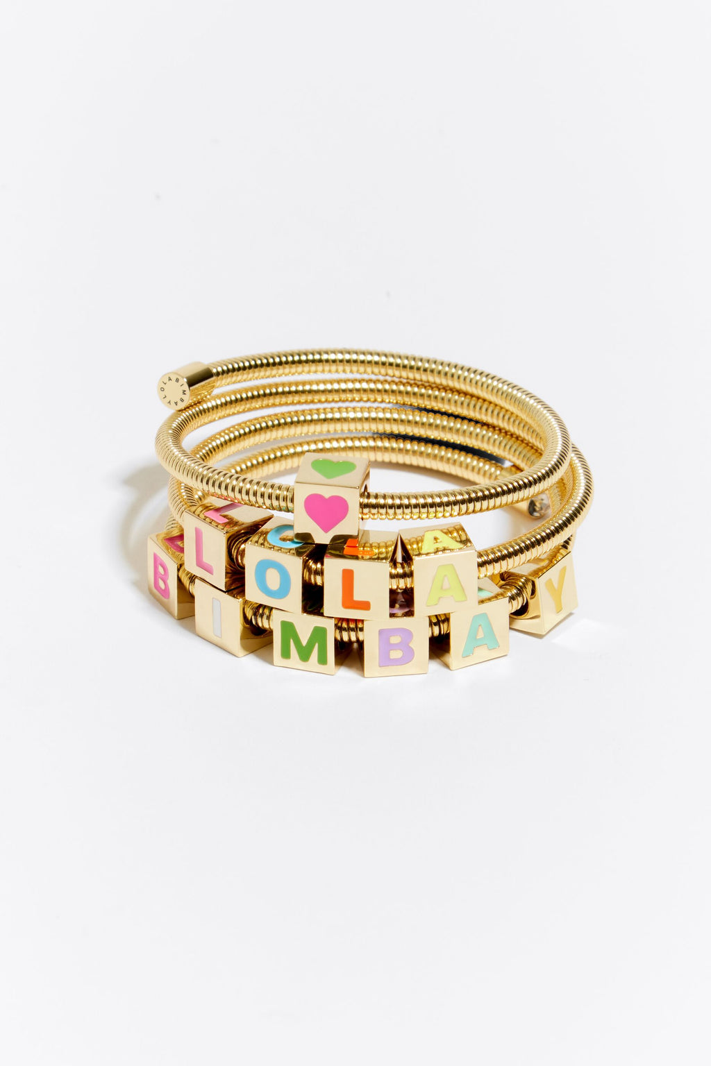 Golden coil chain Logo bracelet