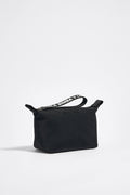 Small black nylon trapezium make-up case