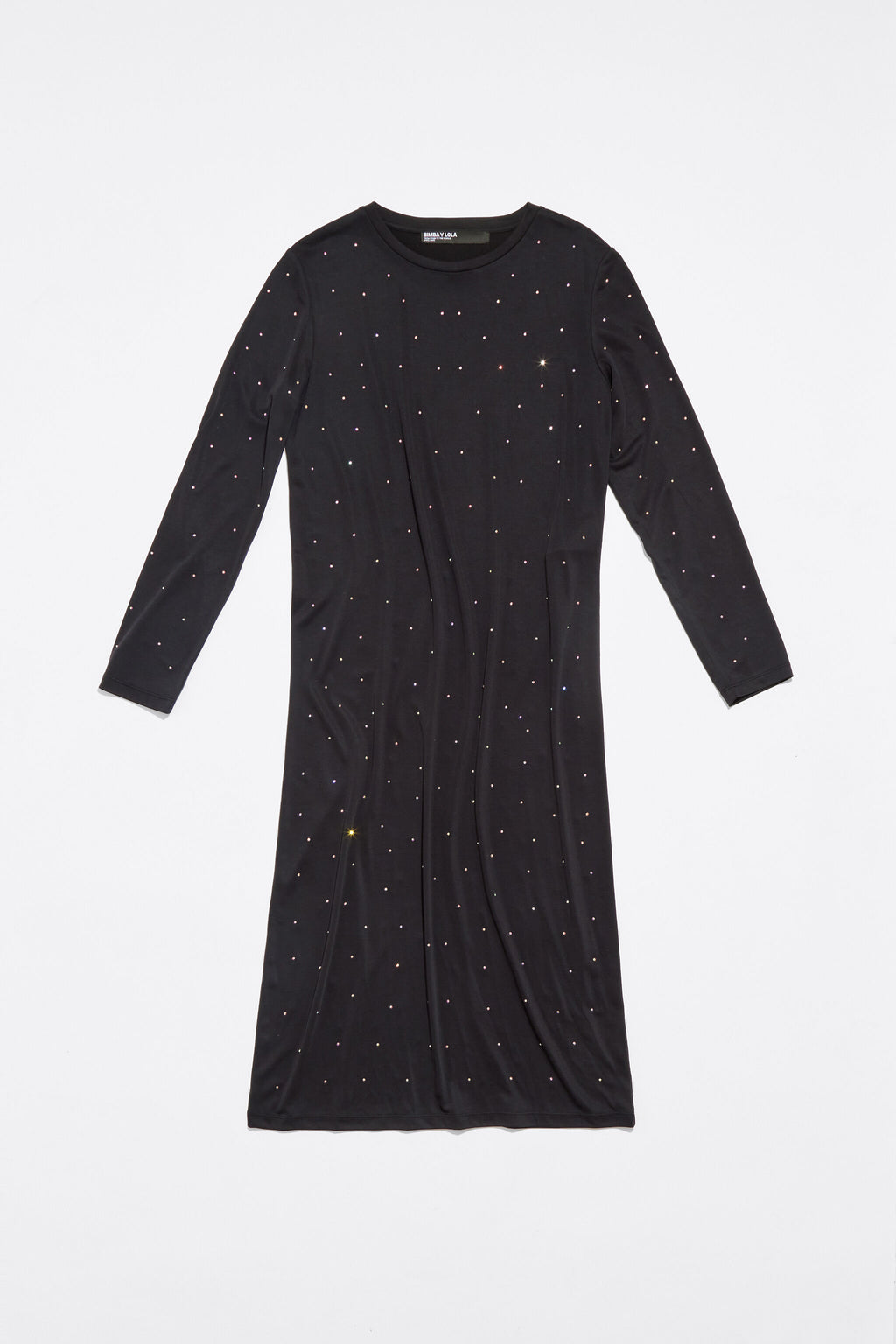 Flowing dress anthracite glitter