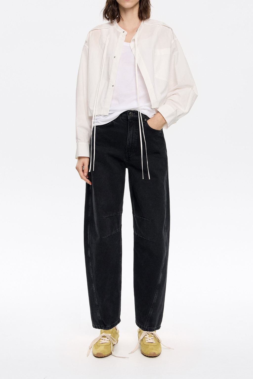 BARREL - Washed black jeans