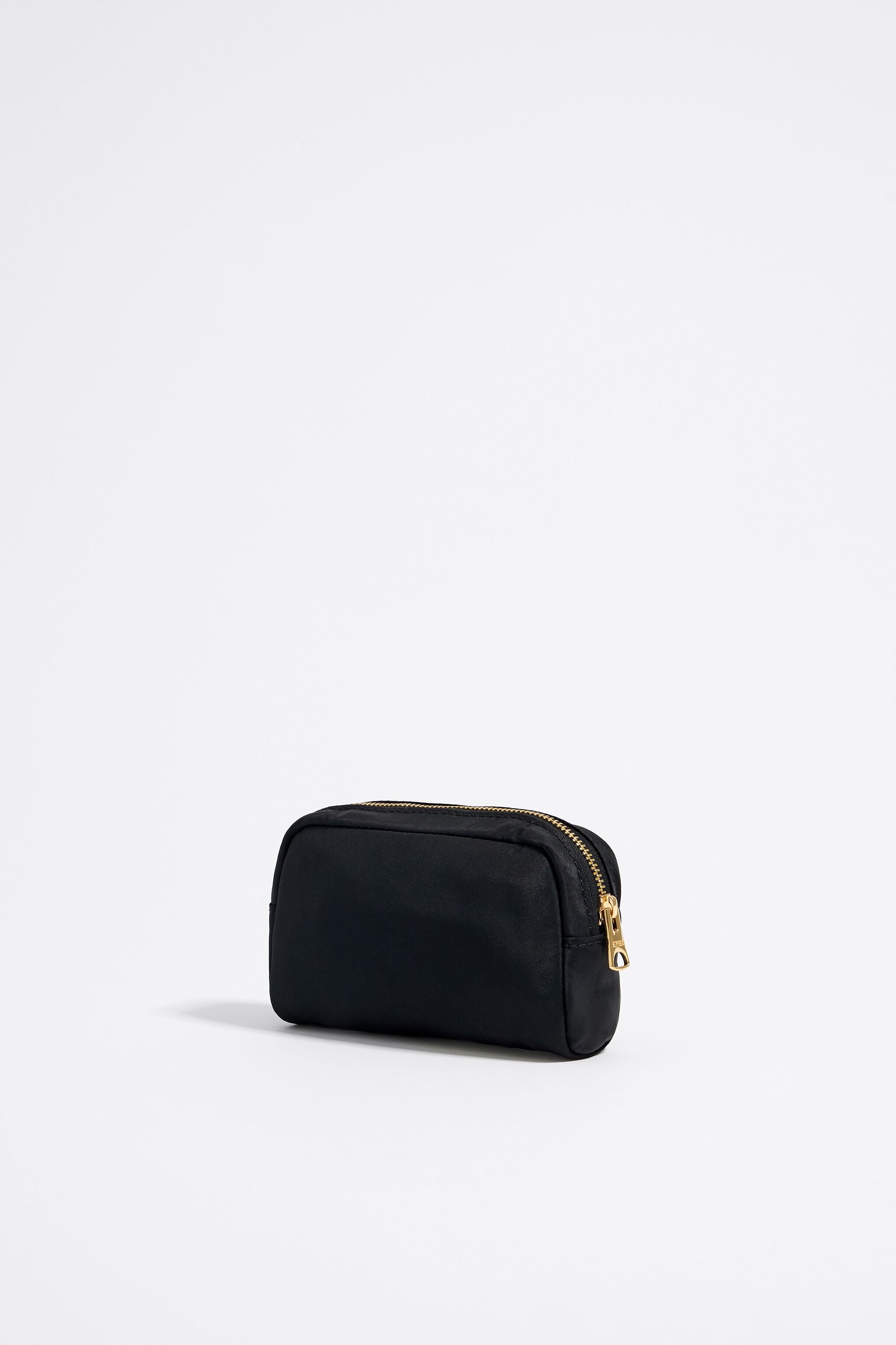 Mini black nylon make-up case