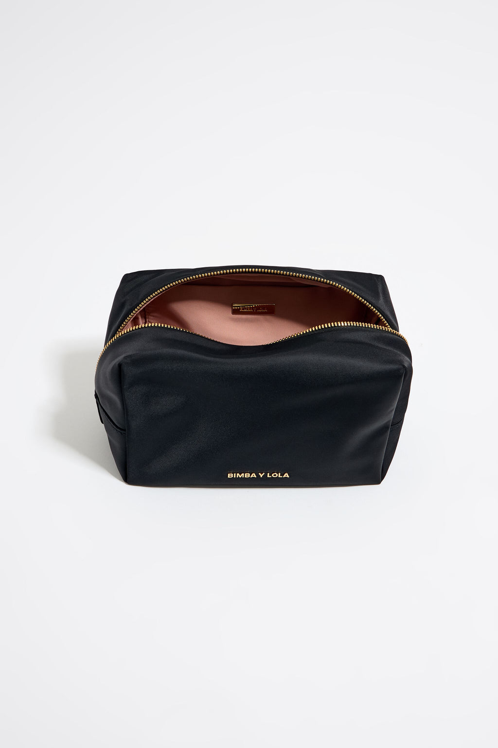 Medium black nylon make-up case