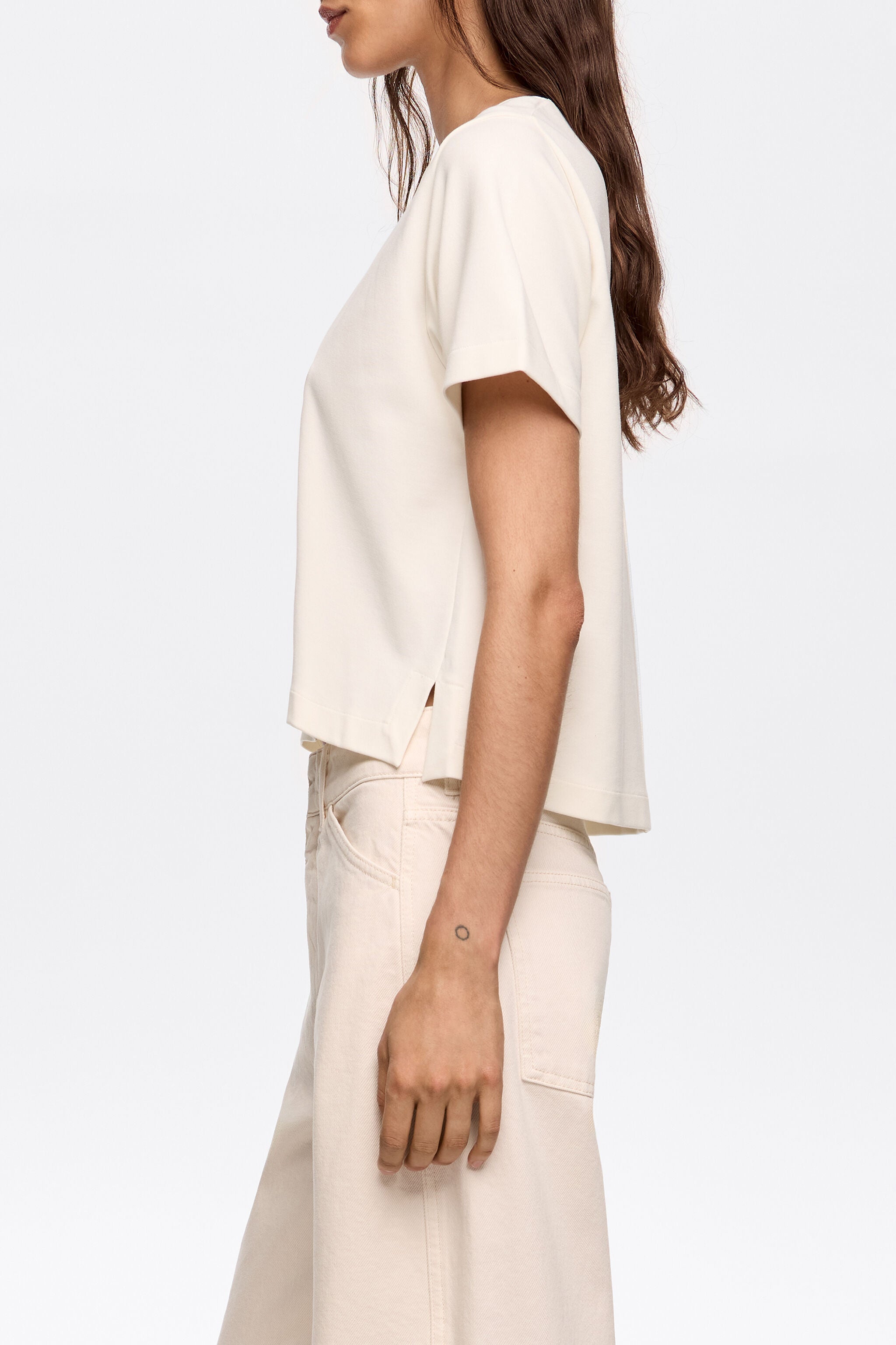 Ivory ponte di roma short straight top