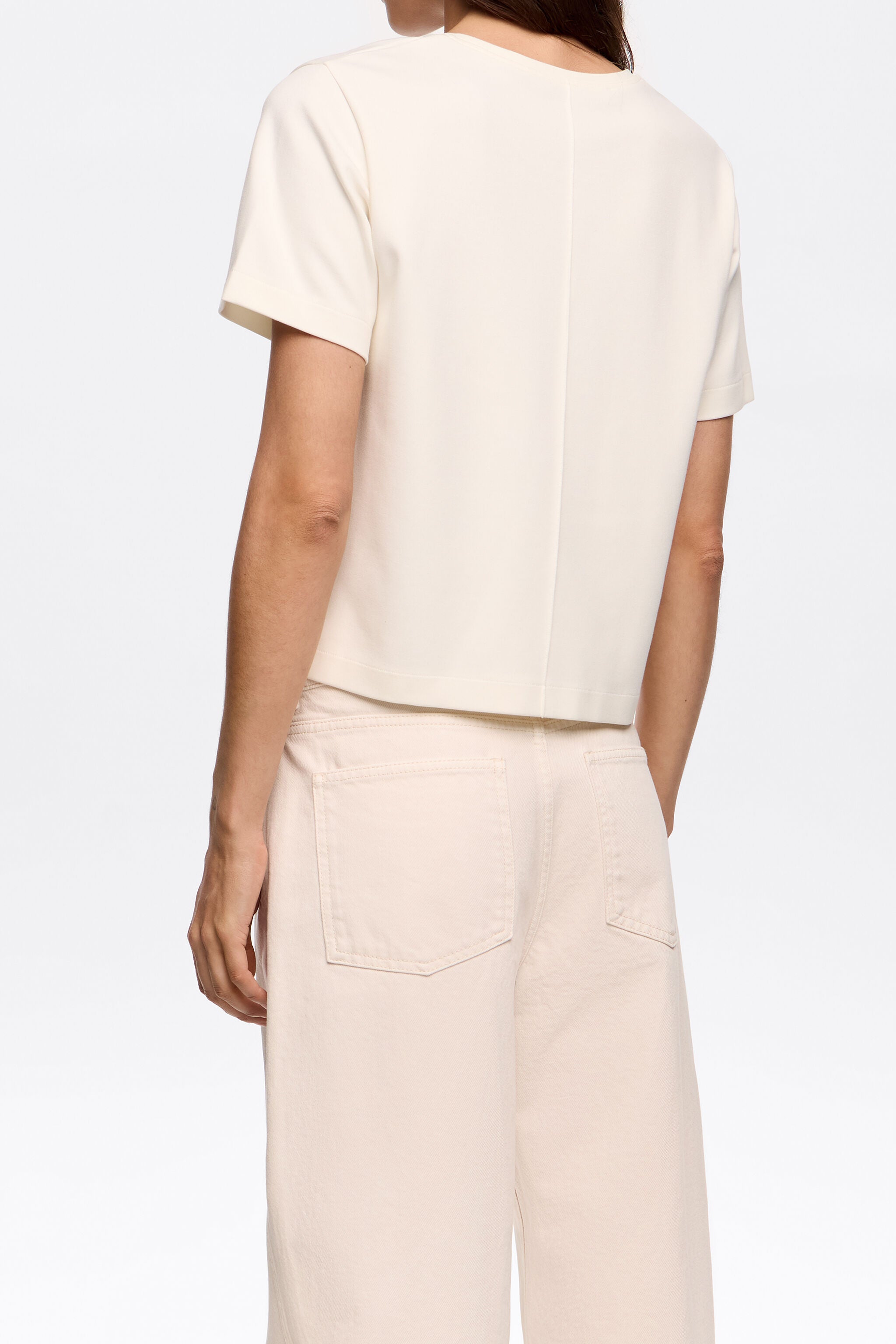 Ivory ponte di roma short straight top