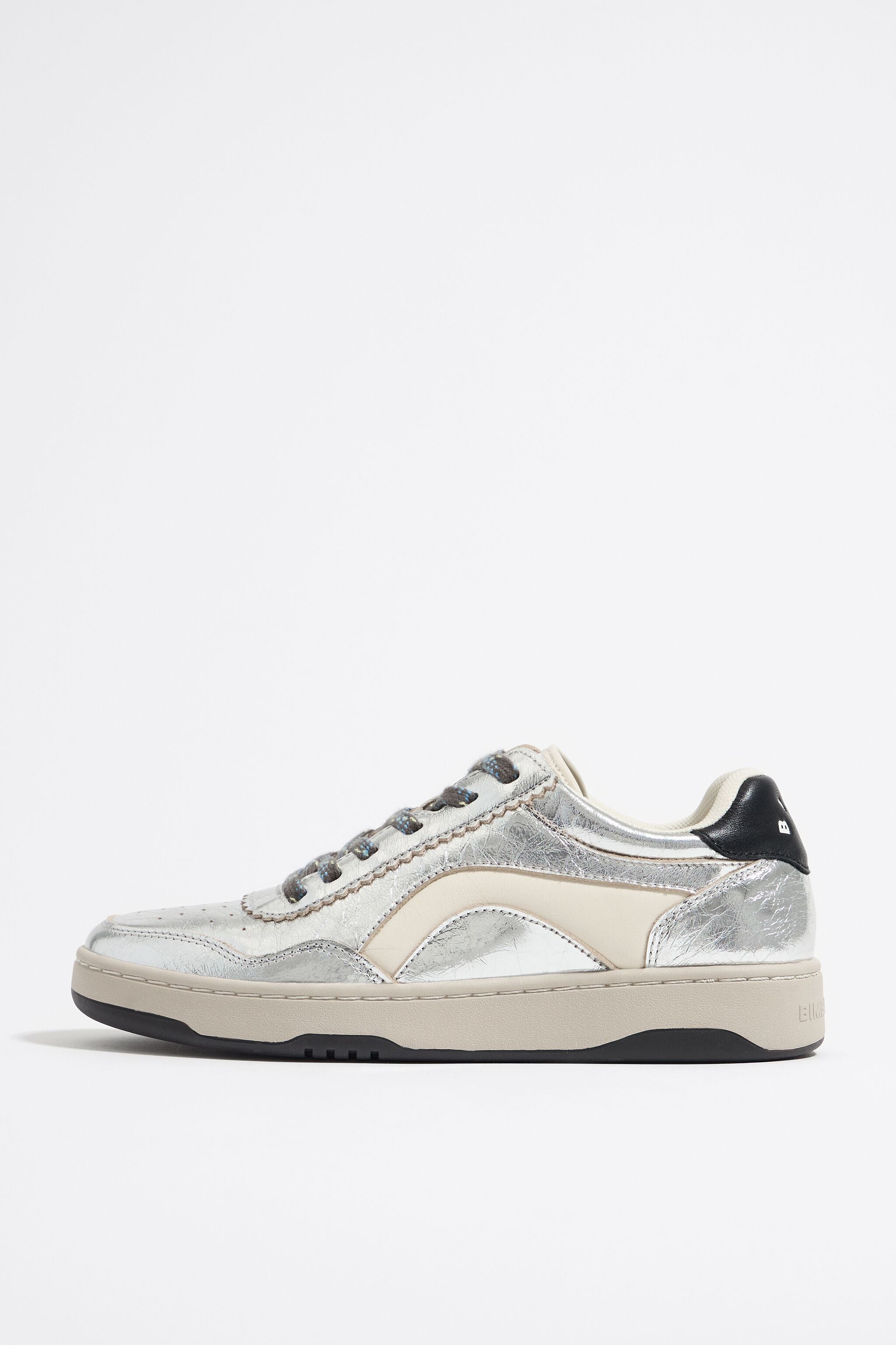 Silver leather 13 57 cupsole sneaker
