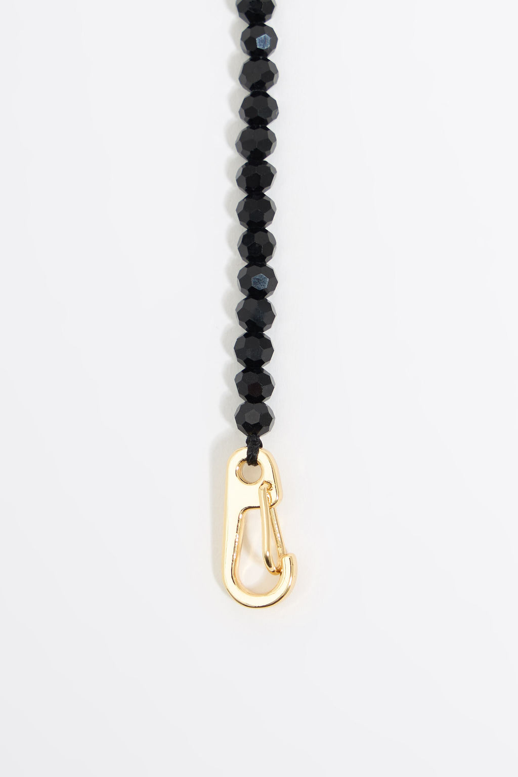 Logo and black crystals necklace