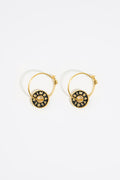 Black logo hoop earrings