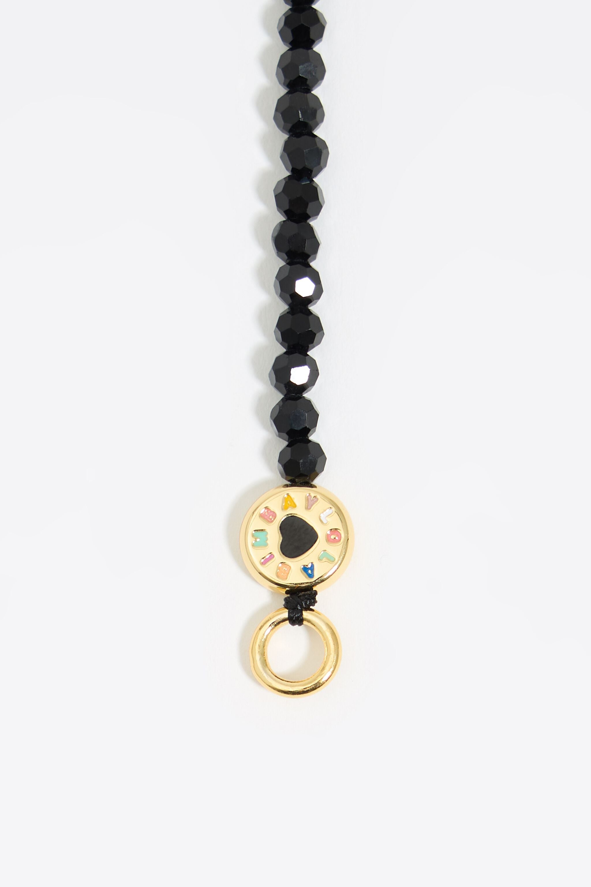 Black crystals logo bracelet