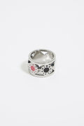 Silver logo ring