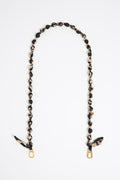 Zebra fabric phone chain