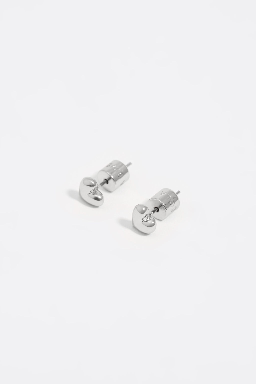 Silver heart earrings