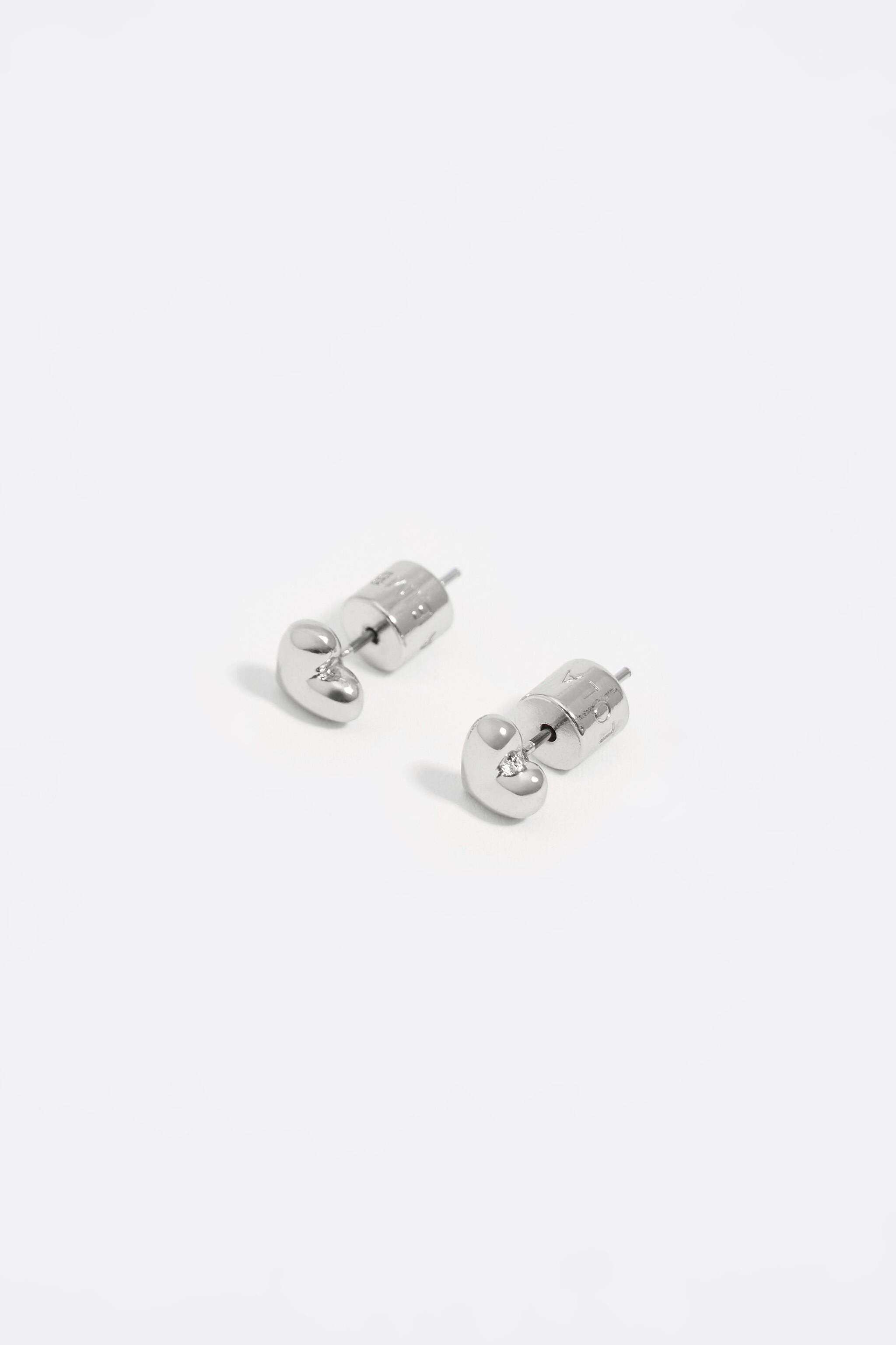 Silver heart earrings