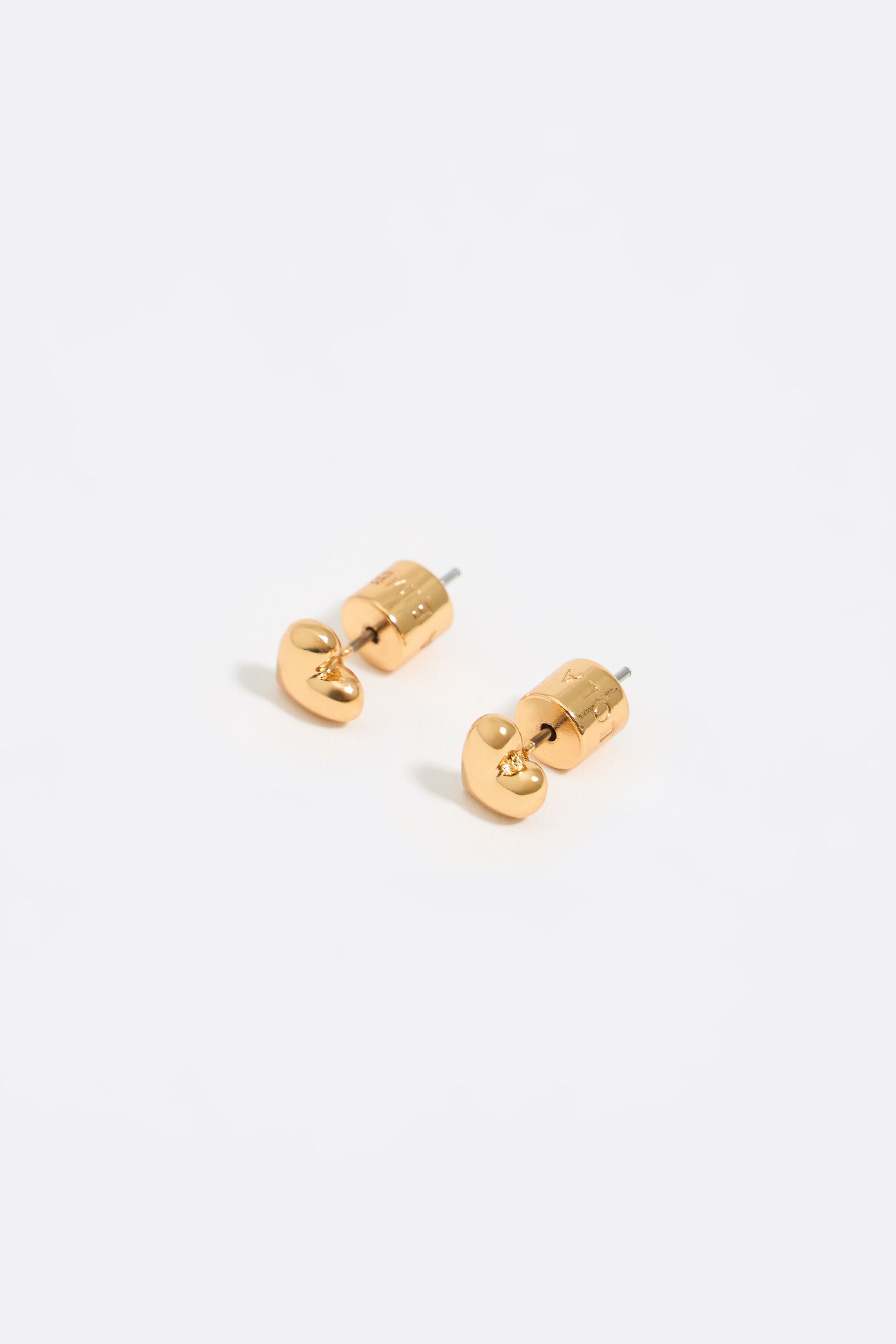 Golden heart earrings
