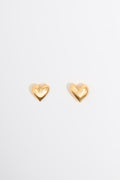 Golden heart earrings
