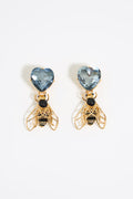 Bee crystals earrings