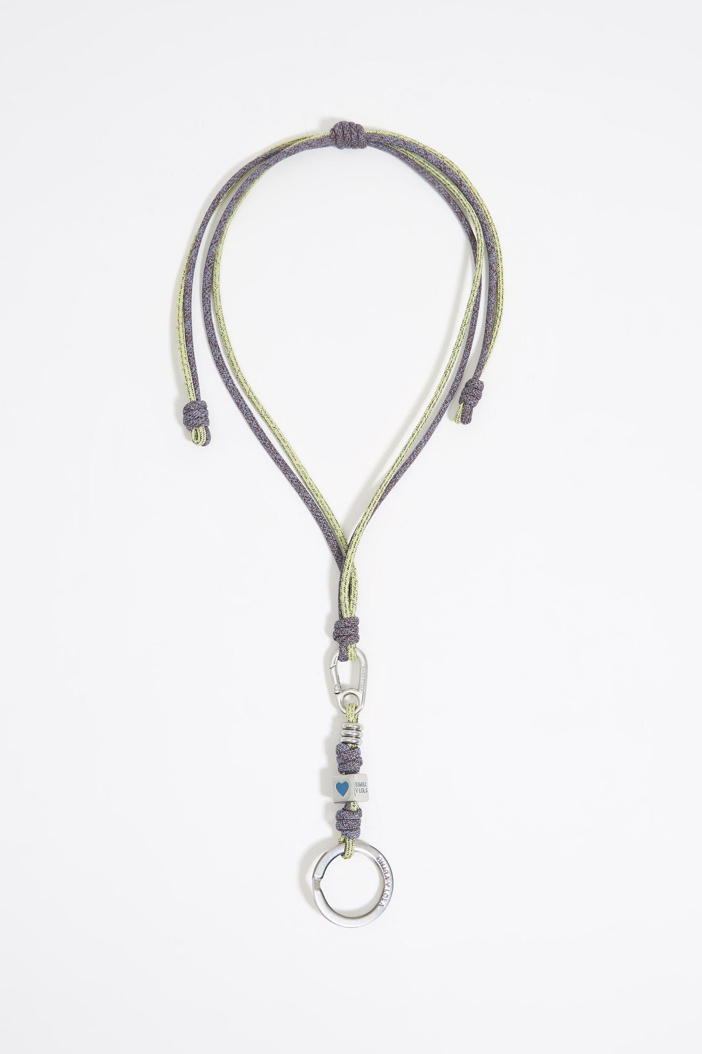 Green detachable knots key ring
