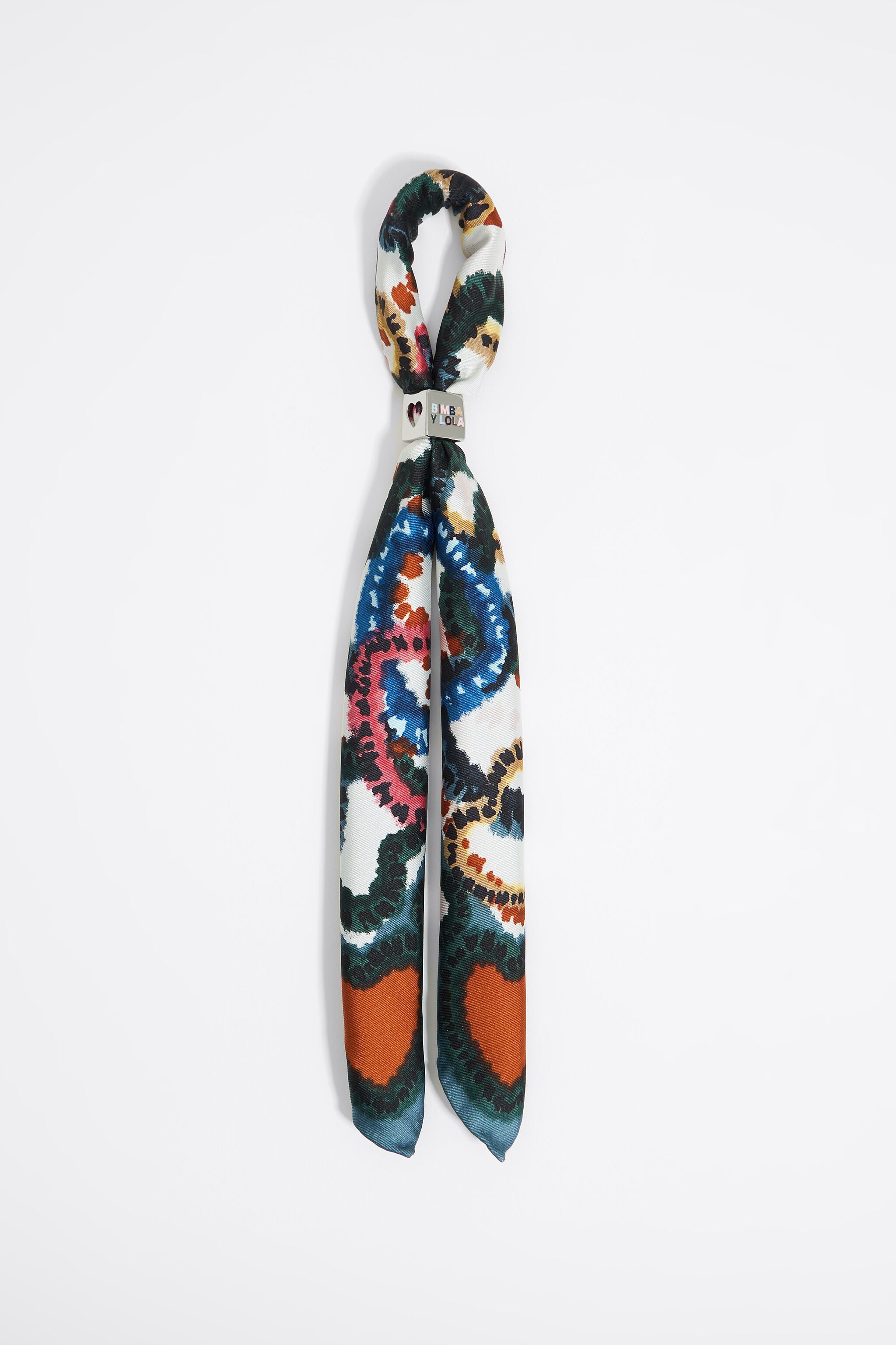 Green hearts scarf bag charm