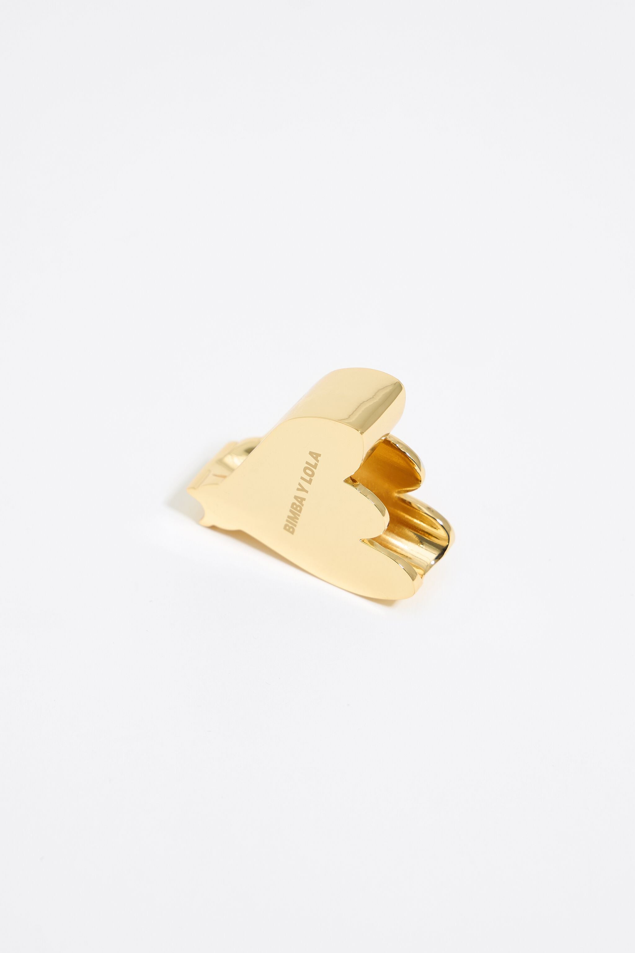 Gold bee scarf ring