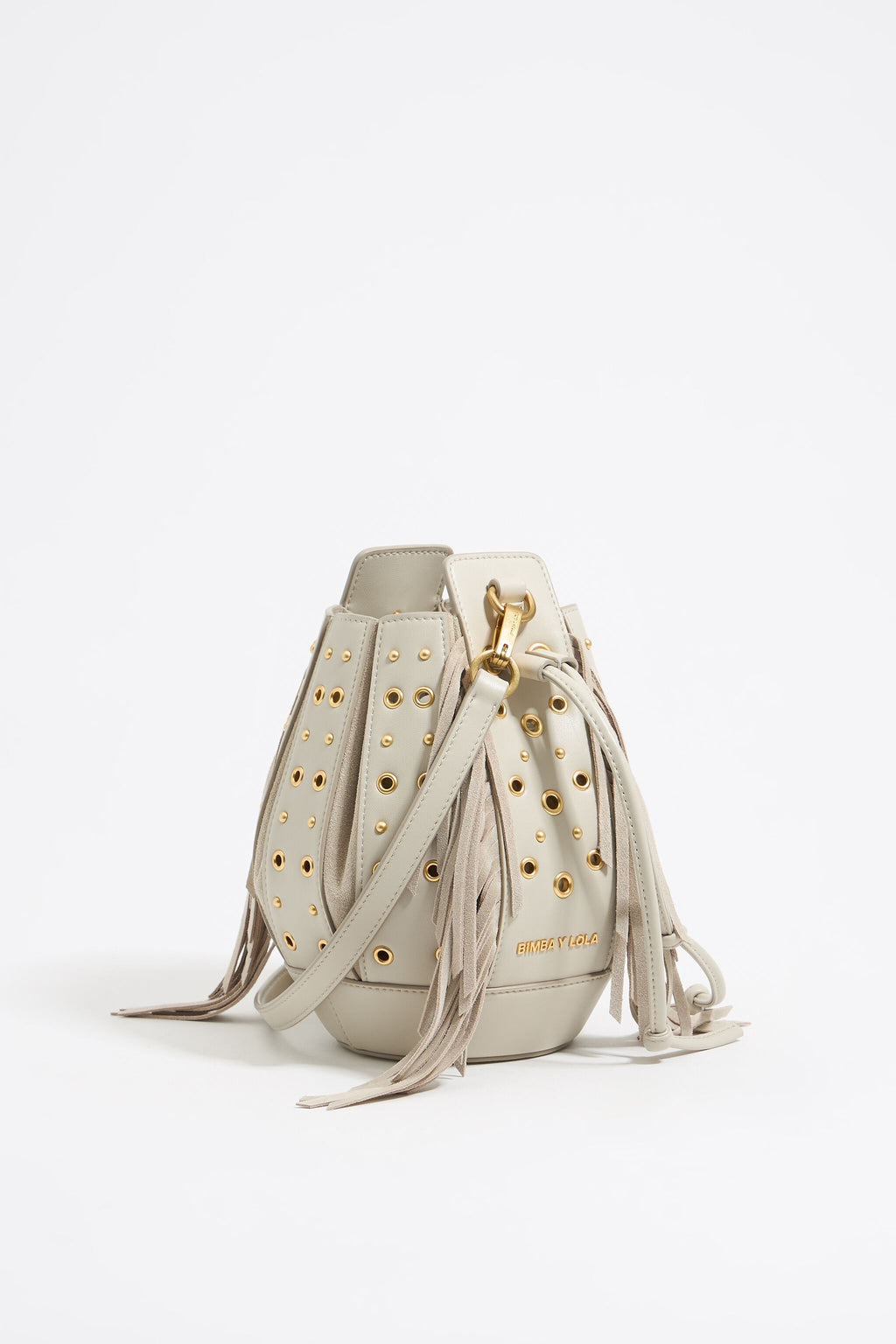 Small stone leather Ball bag