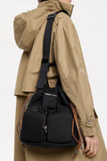 Medium black nylon multi-pocket bag