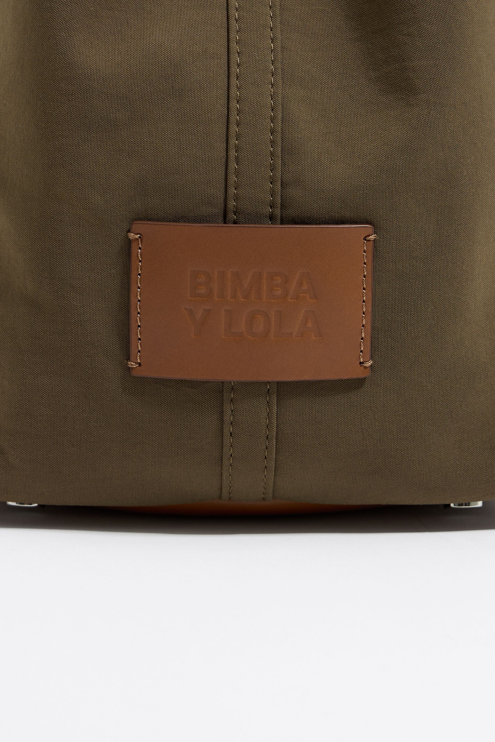 Large olive gabardine Chihuahua bag