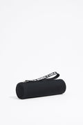 Black nylon cylindrical make-up case