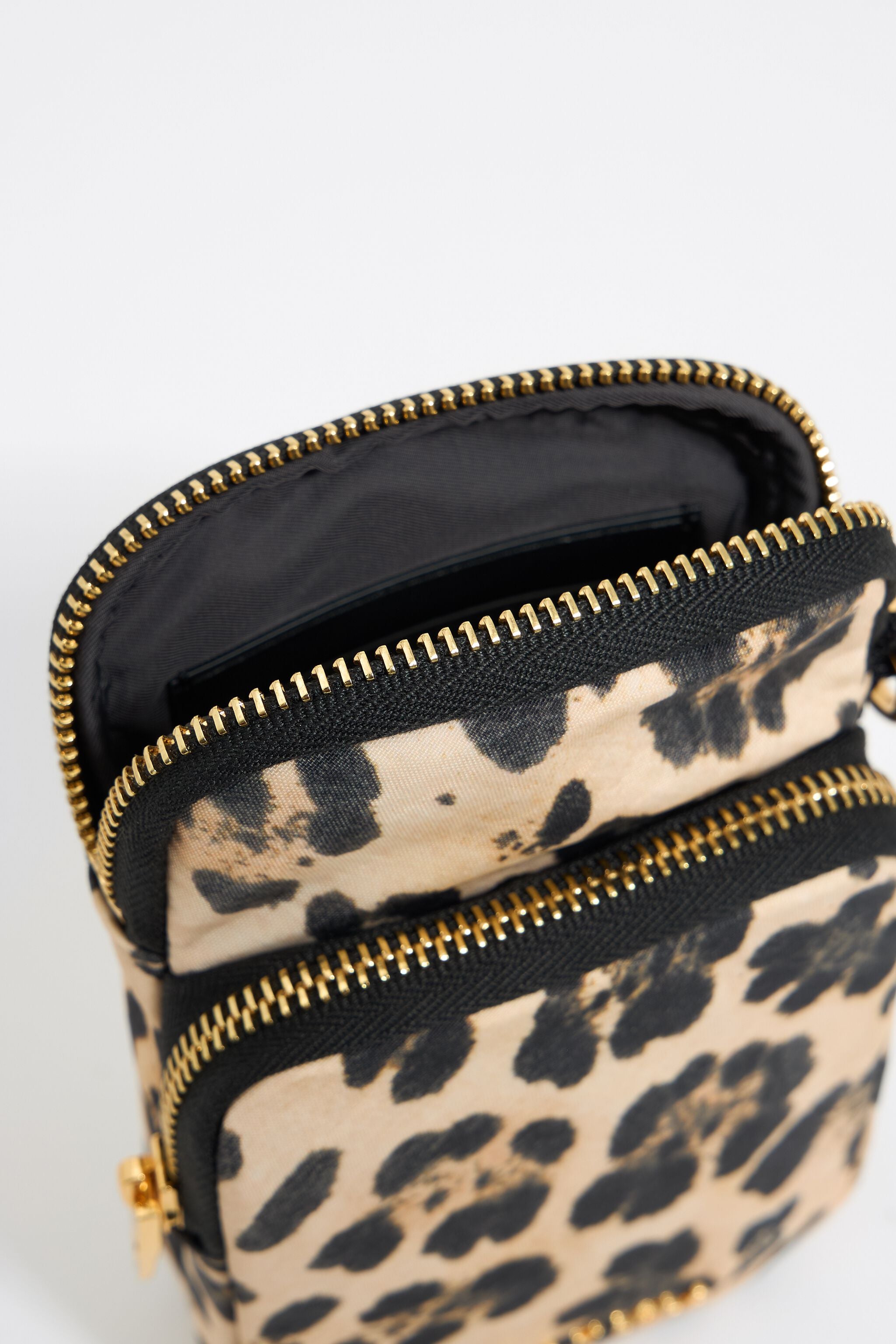 Beige Leopard nylon mini bag