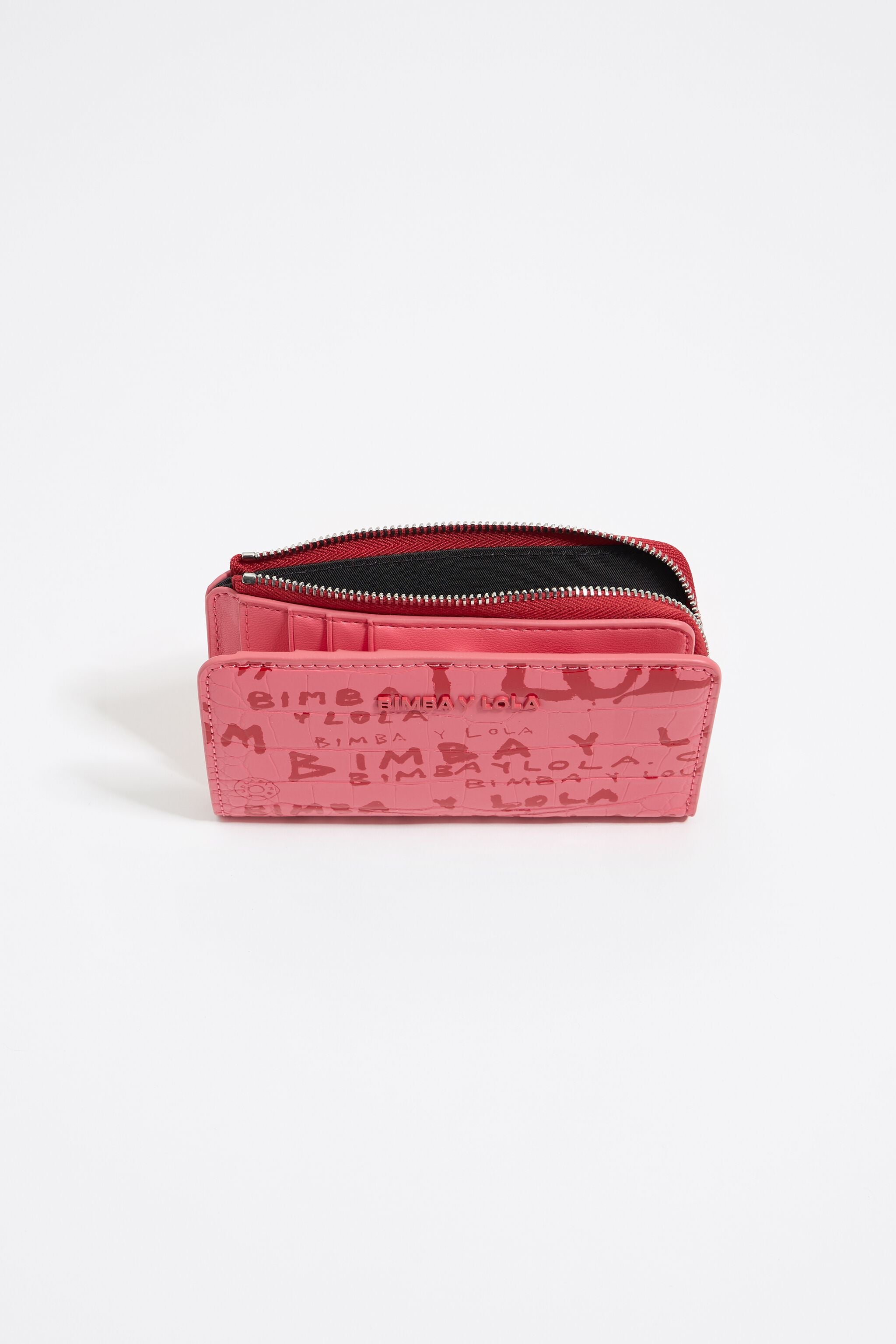 Strawberry mock croc purse