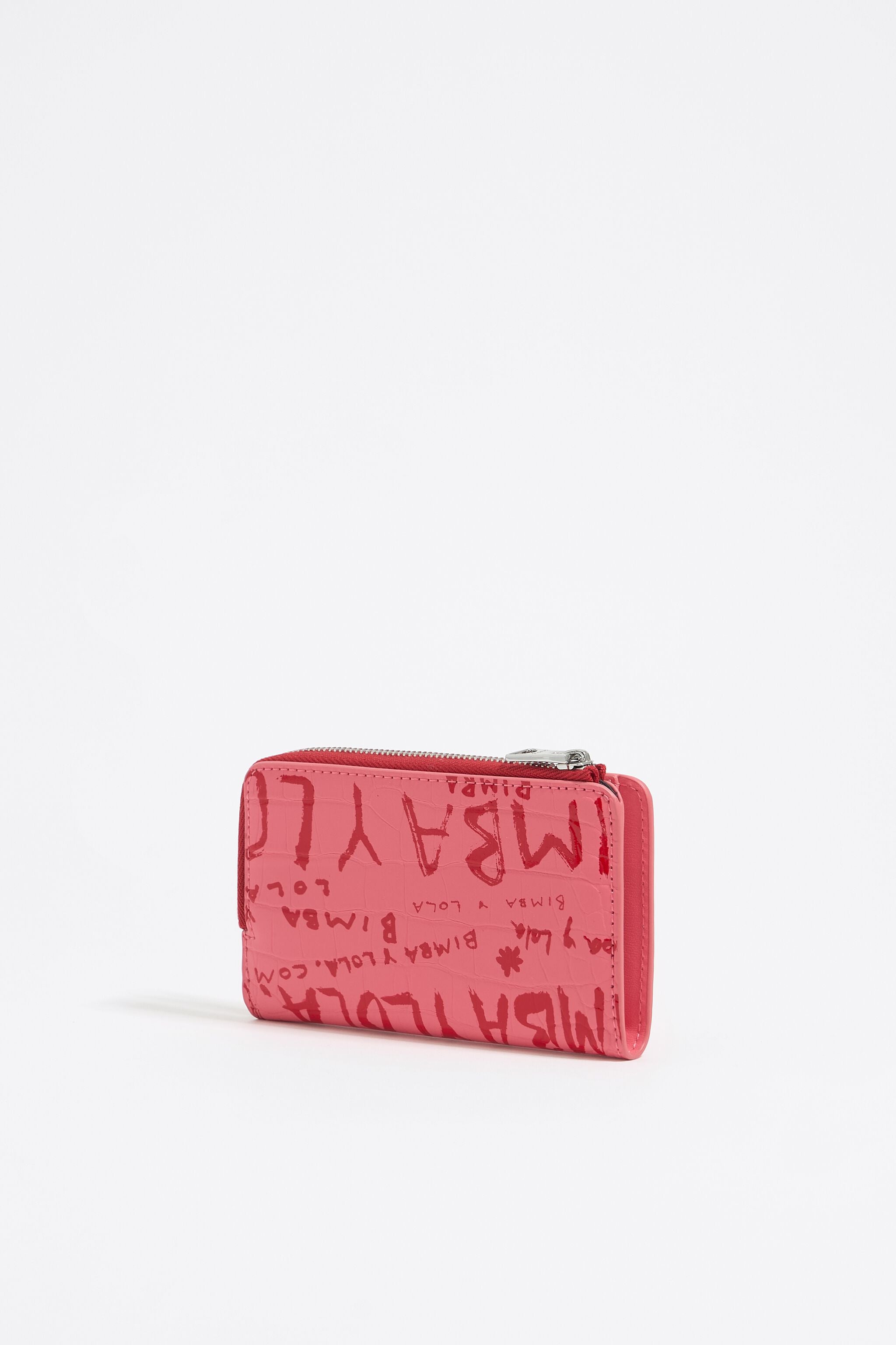 Strawberry mock croc purse