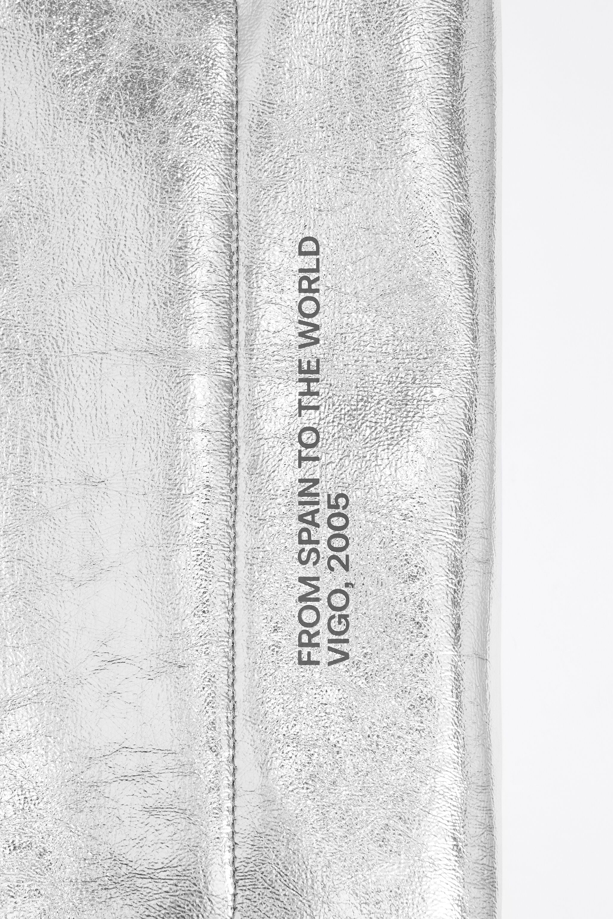 Large silver shopper bag