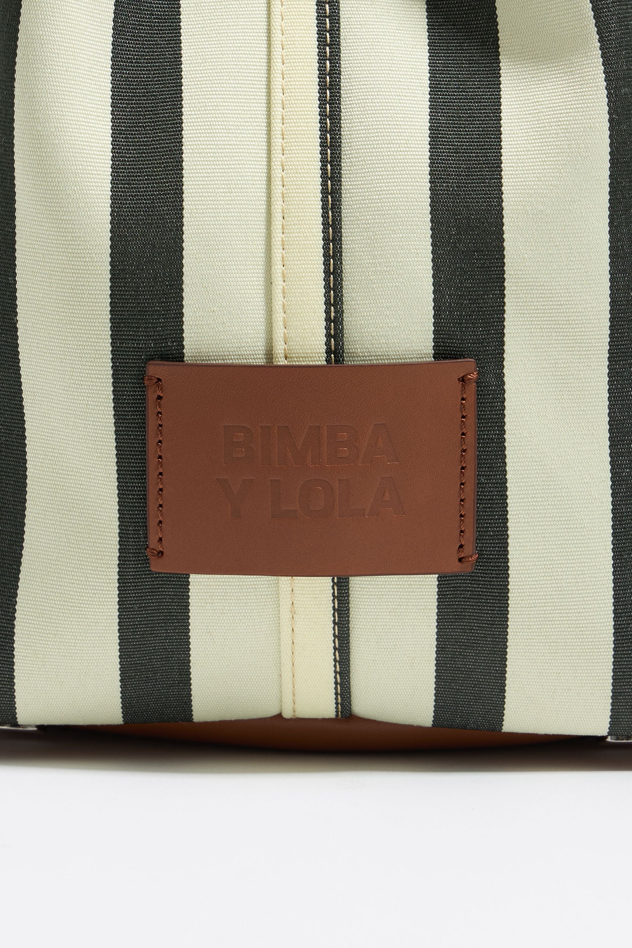 Large striped fabric Chihuahua bag