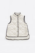 Short stone padded down vest