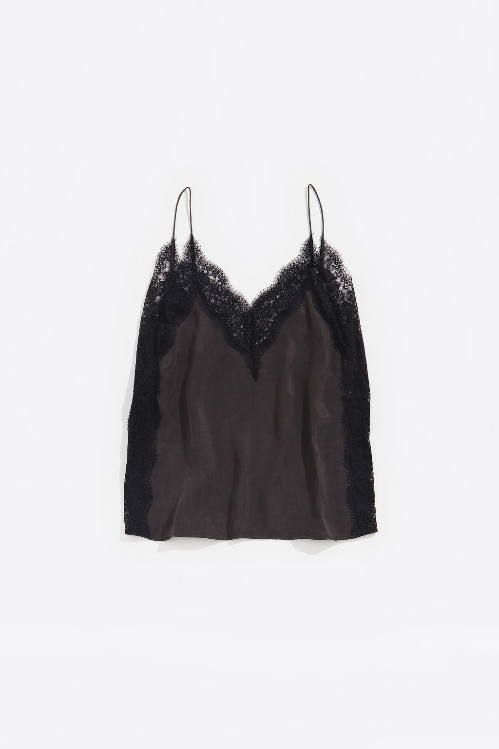 Black lace strappy top