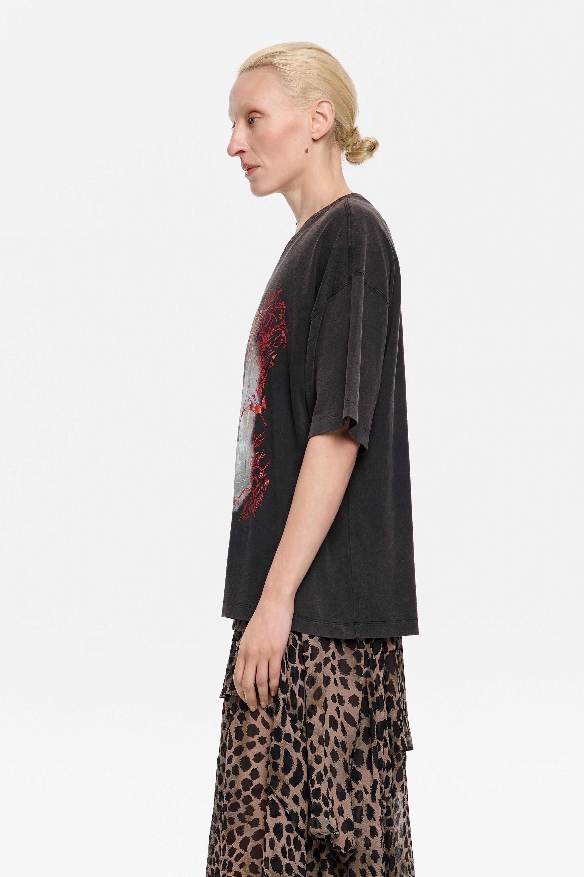 Oversize black logo T-shirt