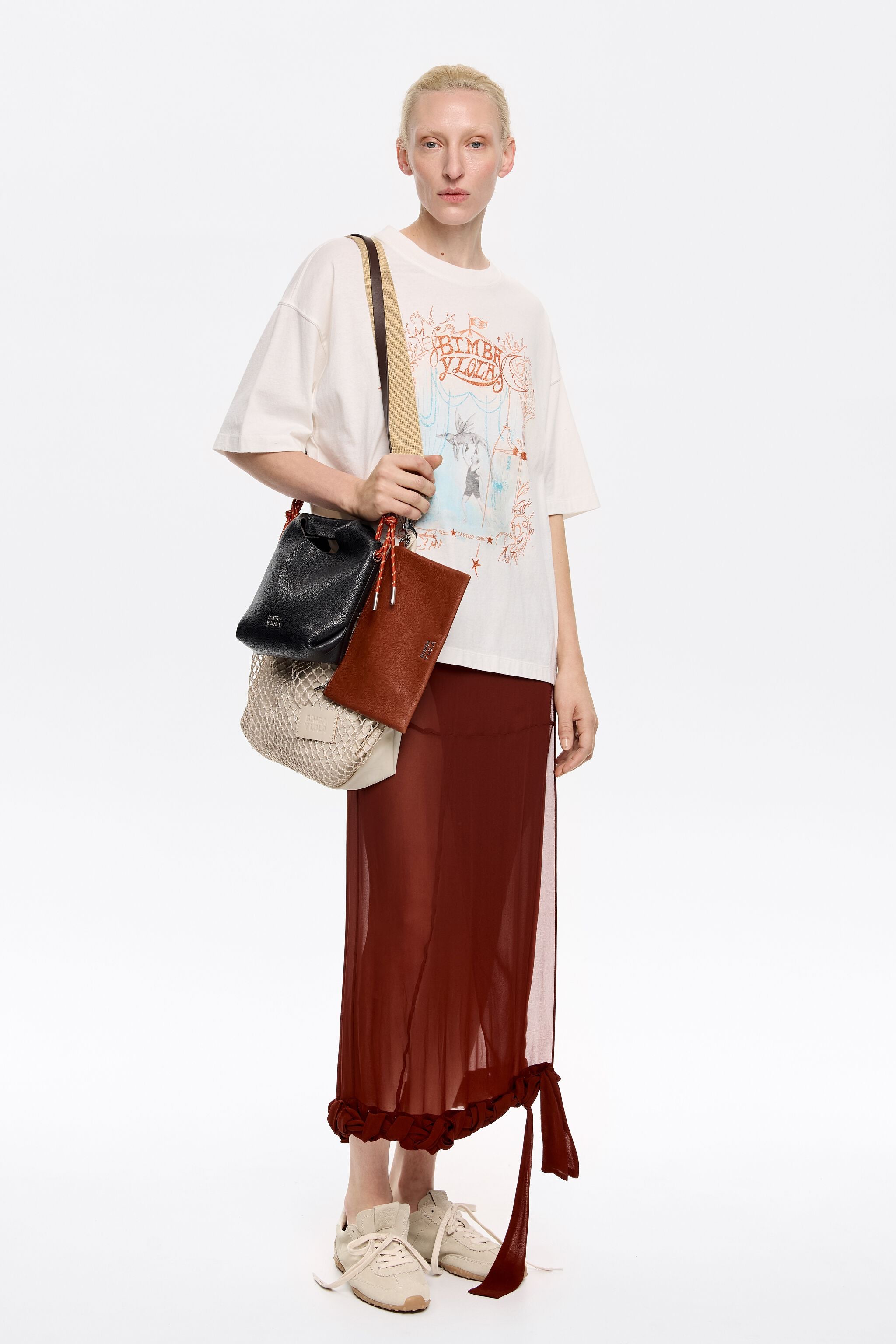 Oversize ivory logo T-shirt