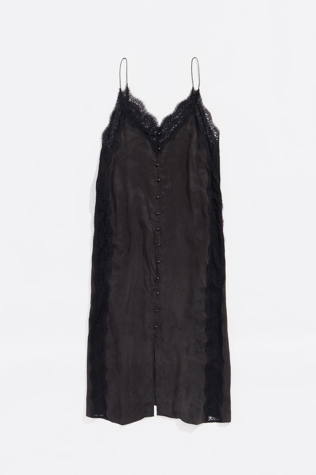 Black lace strappy dress