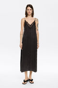 Black lace strappy dress