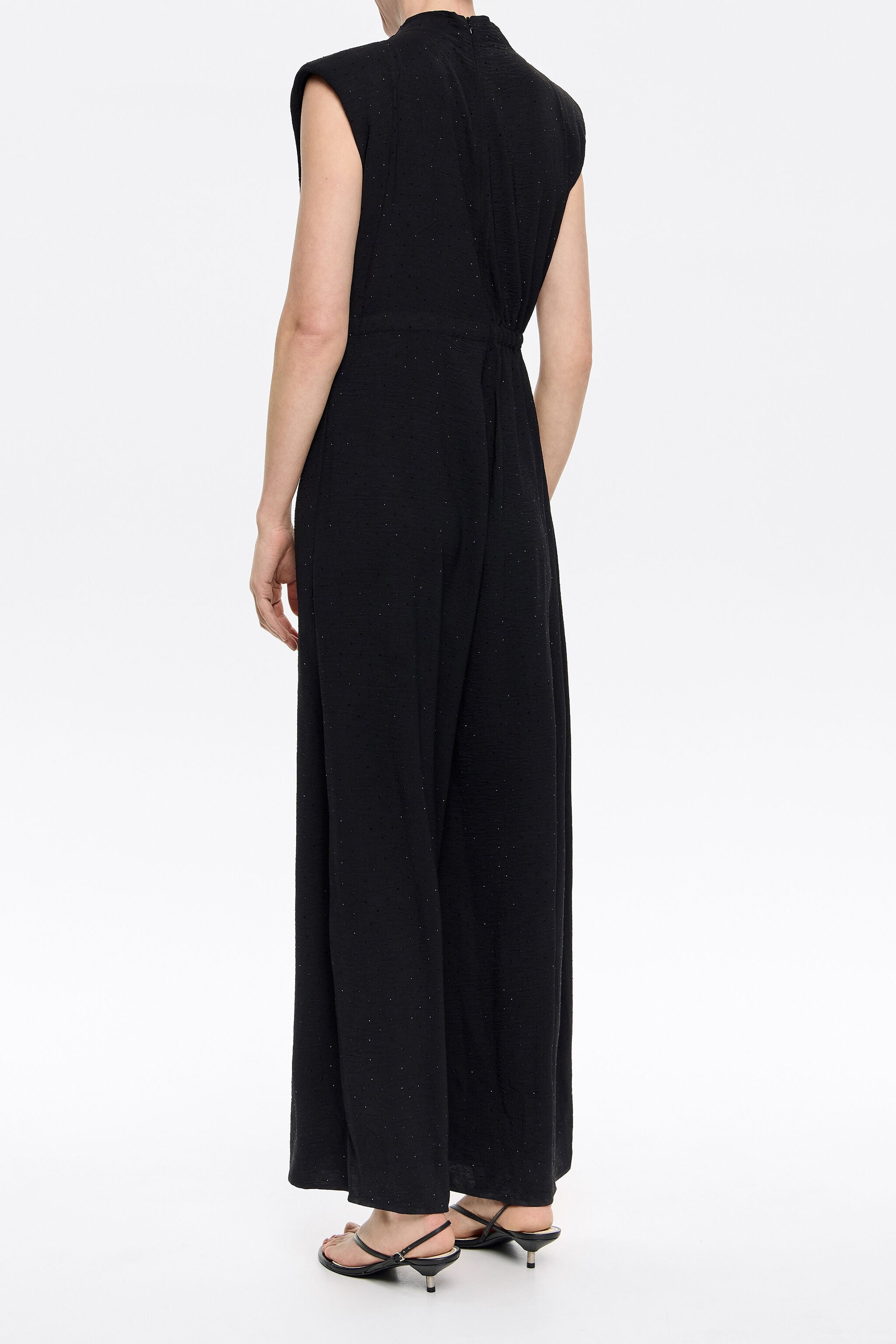 Long black rhinestones jumpsuit