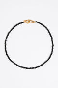 Black crystals and logo heart necklace