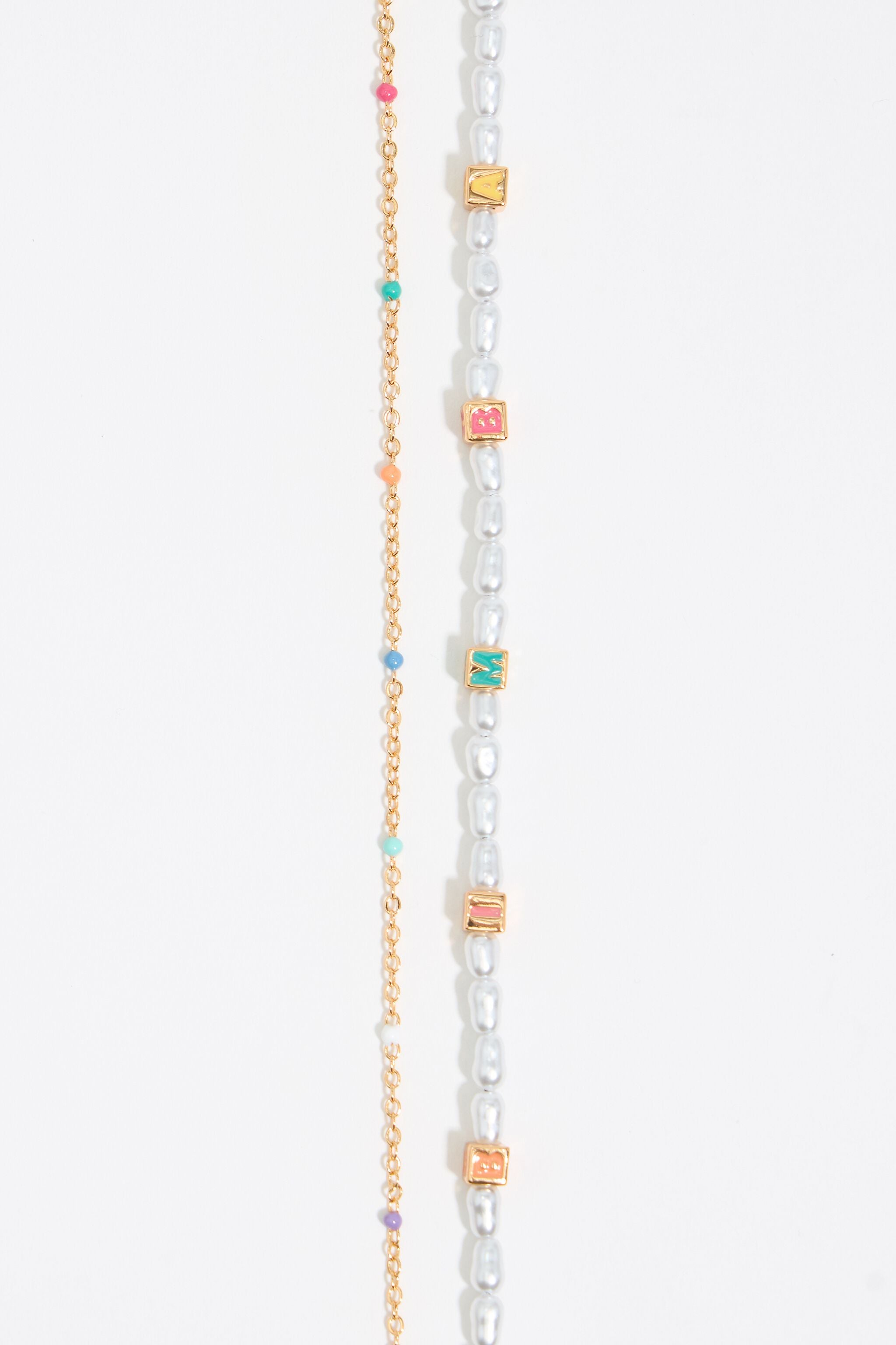 Multicolor Dice logo necklace