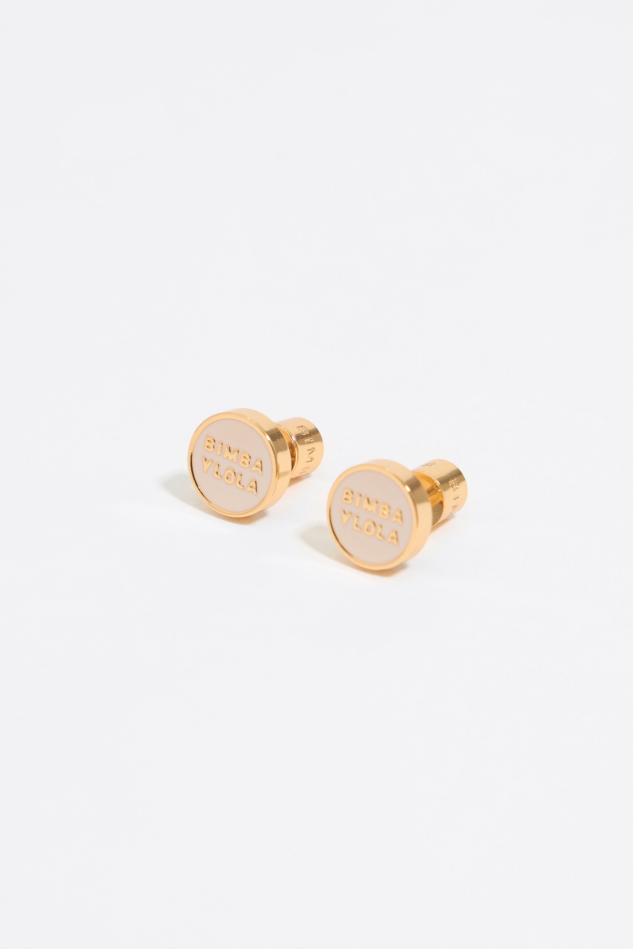Ivory logo earrings