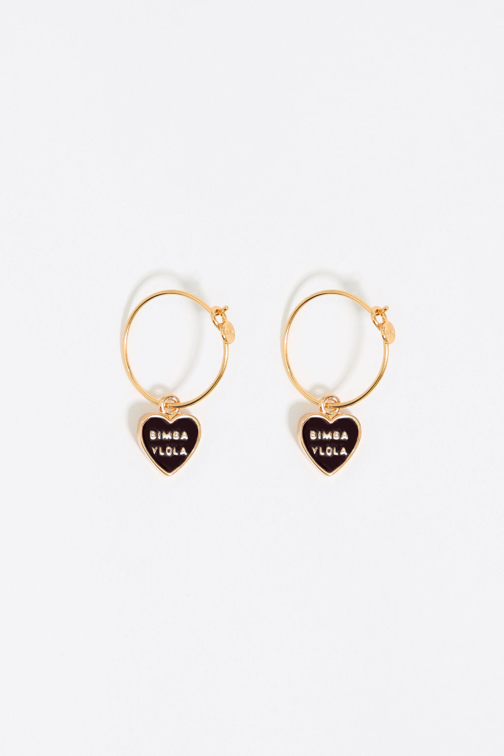 Black Heart logo hoop earrings