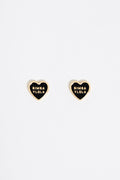 Black Heart logo earrings