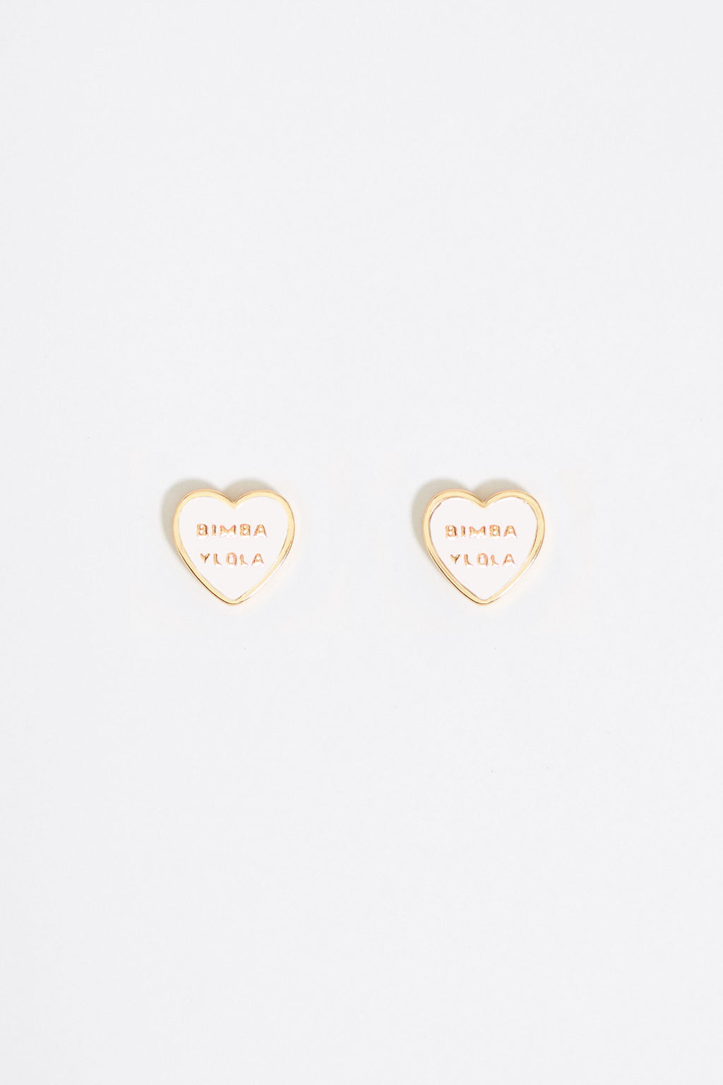 Ivory Heart logo earrings