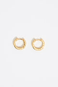 Gold logo hoop earrings