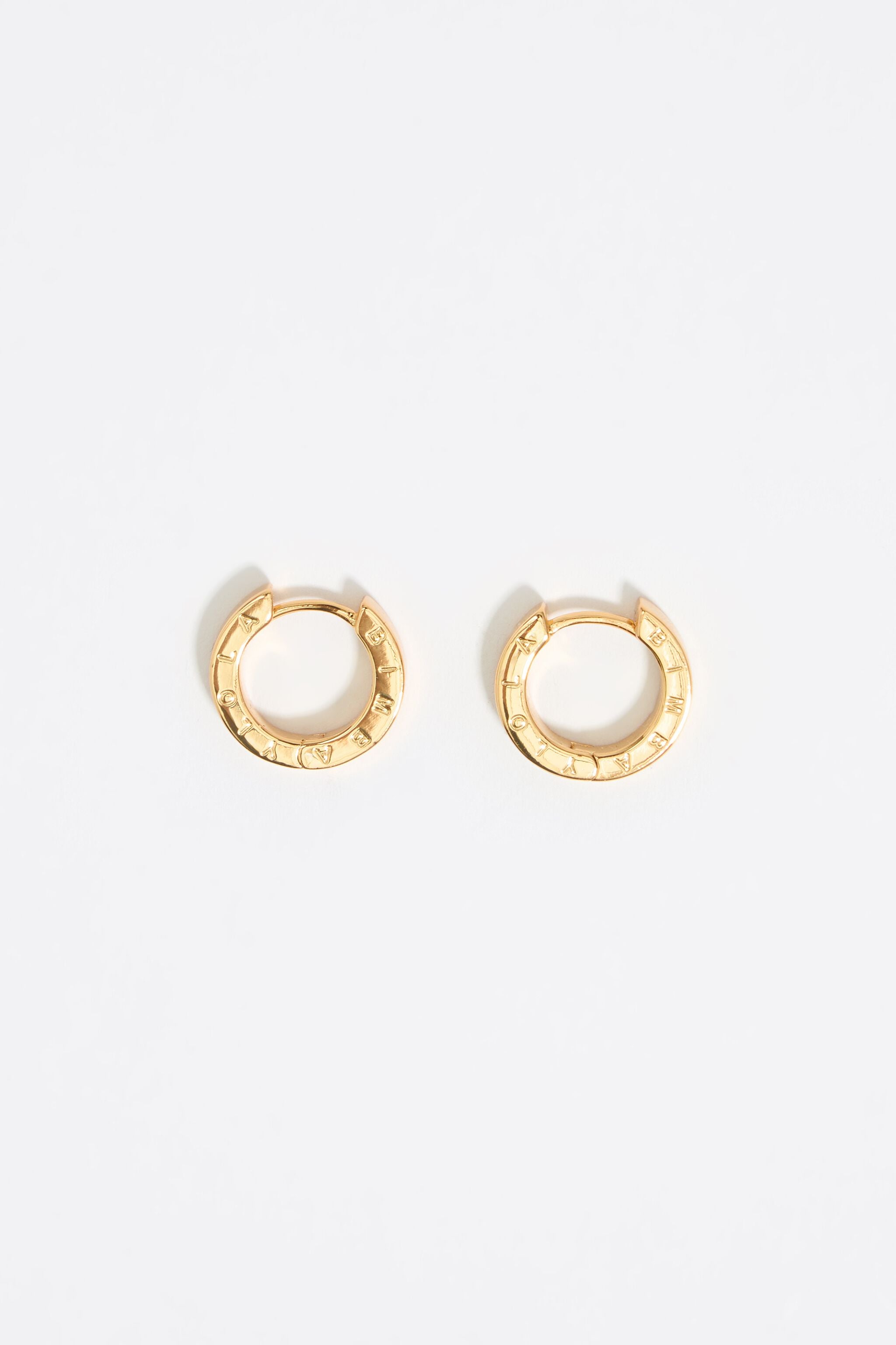 Gold logo hoop earrings