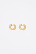 Gold logo hoop earrings