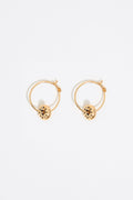 Black heart logo hoop earrings