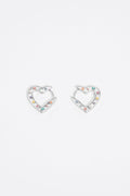 Heart logo hoop earrings
